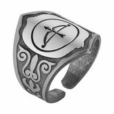 Alparslan The Great Seljuks Bow and Arrow Model Silver Zihgir Ring