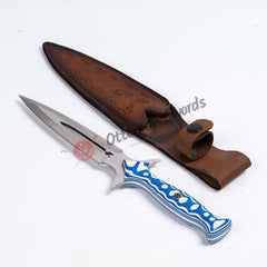 Double Edged Custom Dagger Handcrafted Leather Sheath (2)