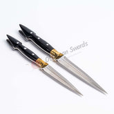 Double Edged Dagger Knife Forged Custom Handmade (5)
