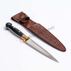 Double Edged Dagger Knife Mica Handle (3)