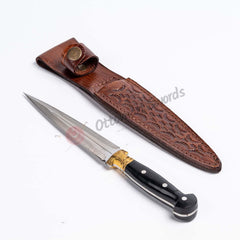 Double Edged Dagger Knife Mica Handle (4)