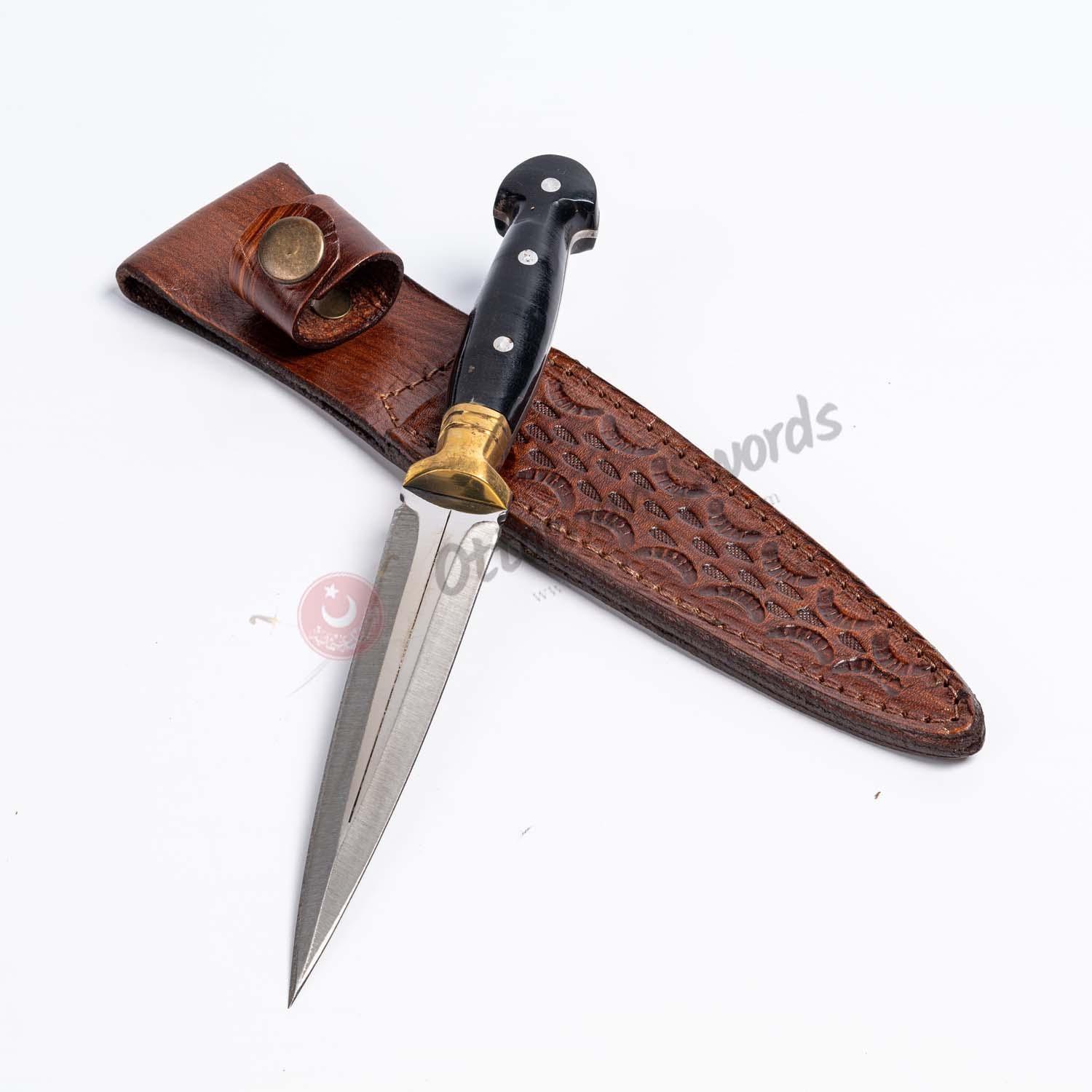Double Edged Dagger Knife Mica Handle (5)