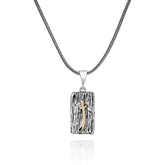 Embossed Zulfiqar Sword Silver Necklace