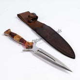 Epoxy Handle Double Edged Custom Dagger (1)
