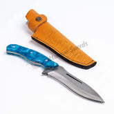 Epoxy Resin Handle Hunting Knife Blue (1)