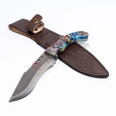 Fixed Blade Epoxy Handle Hunting Knife Blossom (2)