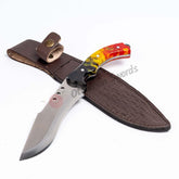 Fixed Blade Epoxy Handle Hunting Knife Fire (4)