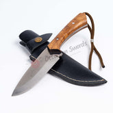 Handmade Bushcraft Knife Walnut Handle (1)