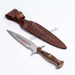 Handmade Dagger Knife with Sheath Tactical Fixed Blade Knife (4)