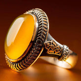 Payitaht Abdülhamid Amber Stone Sultan Abdülhamid Ring for men (6)