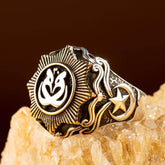 Payitaht Abdülhamid Hudhud Bird Silver Ring with Crescent Star for sale (1)