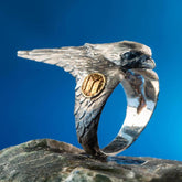 Resurrection Ertugrul Hawk Model Silver Zihgir Ring (2)