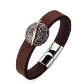 Resurrection Ertugrul Shield & Sword Model Leather Bracelet