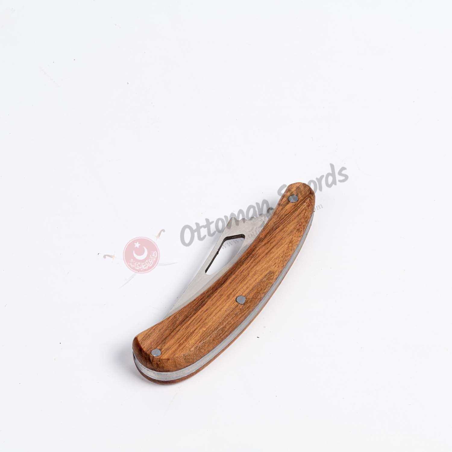 Walnut Handle Small Folding Knife 2.5 İnches Blade (2)