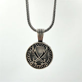 Zulfiqar Sword Jawshan Silver Necklace for sale (2)