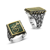 enameled sufism nothingness men's silver ring (1)
