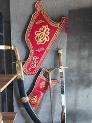 Handmade Leather Ottoman Bow Case & Quiver Set – Hand-Gilded