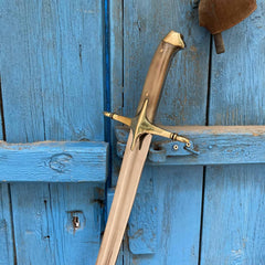 16-17. Century Ottoman Curved Fuller Horn Handle Sword (5)