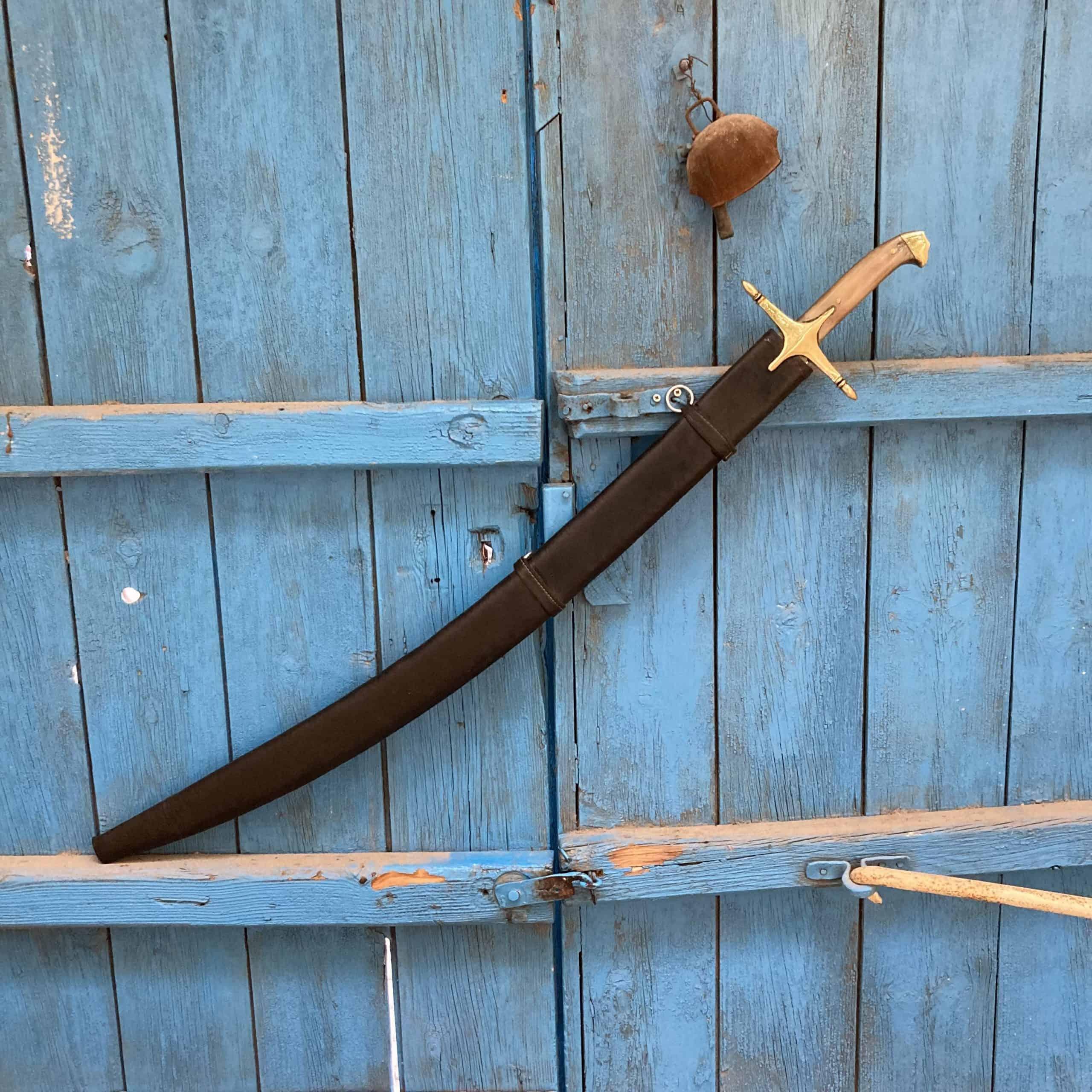16-17. Century Ottoman Curved Fuller Horn Handle Sword (6)