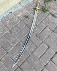 16-17. Century Ottoman Curved Fuller Horn Handle Sword