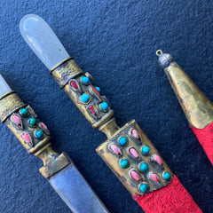 Ottoman Dagger Jewelled Knife Red