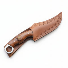 26 cm Hand Forged Carbon Steel Hunting Knife with Walnut Wood Handle