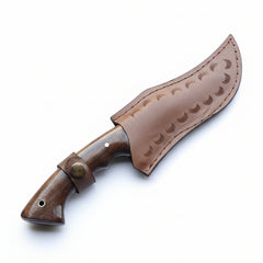 27 cm Hand Forged Carbon Steel Hunting Knife with Walnut Handle