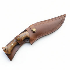 30 cm Hand Forged Carbon Steel Hunting Knife with Walnut Handle