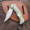 8 İnches Folding Knife Light Green Handle