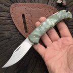 8 İnches Folding Knife Light Green Handle