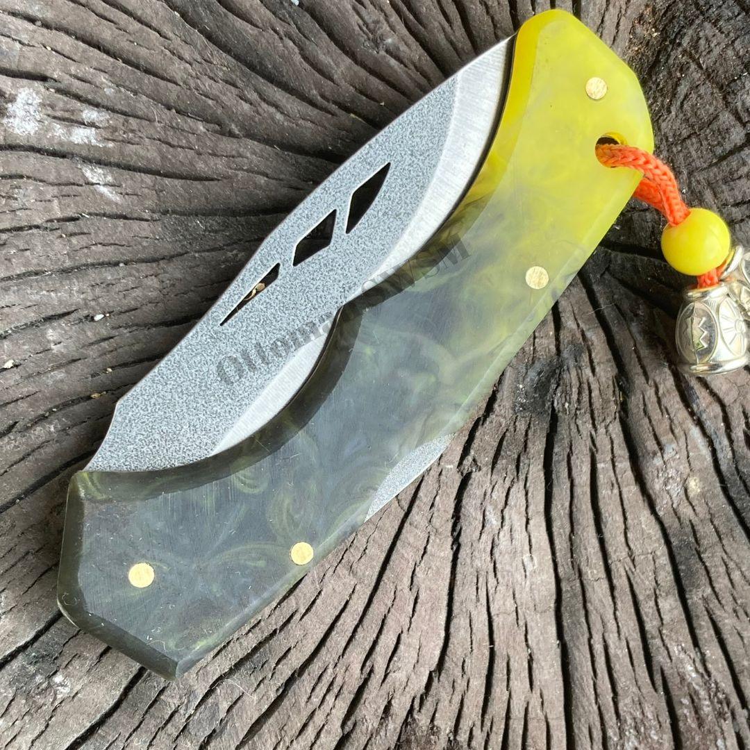 8 İnches N690 Steel Pocket Knife Personalized Knife With Leather Sheath