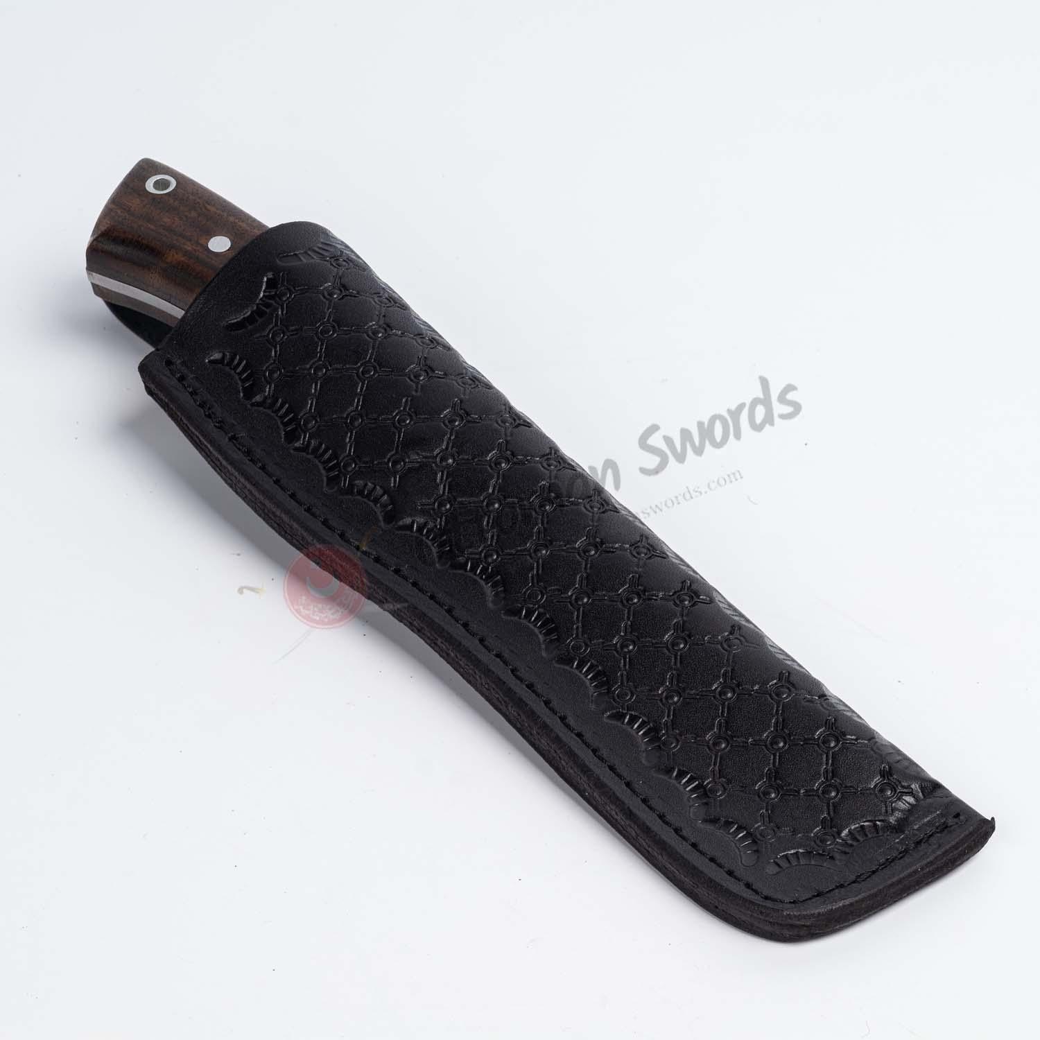 Adjutant Camping Knife Stainless Steel 9.8 Wood Handle (4)