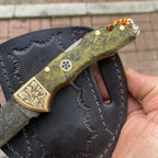 6.5" Handmade Forged Damascus Pocket Folding Knife