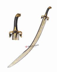Brass-Engrave-Kilij-Sword-Lion-Head-(1)
