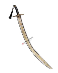 Brass Engrave Kilij Sword With Scabbard (3)
