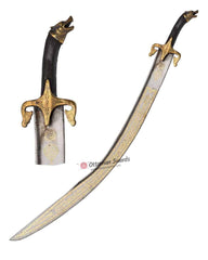 Brass-Engrave-Kilij-Sword-Wolf-Head-(1)