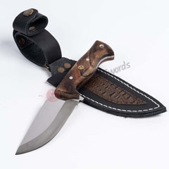 Bushcraft Camping Knife Stainless Steel Walnut Handle 9.8 (3)