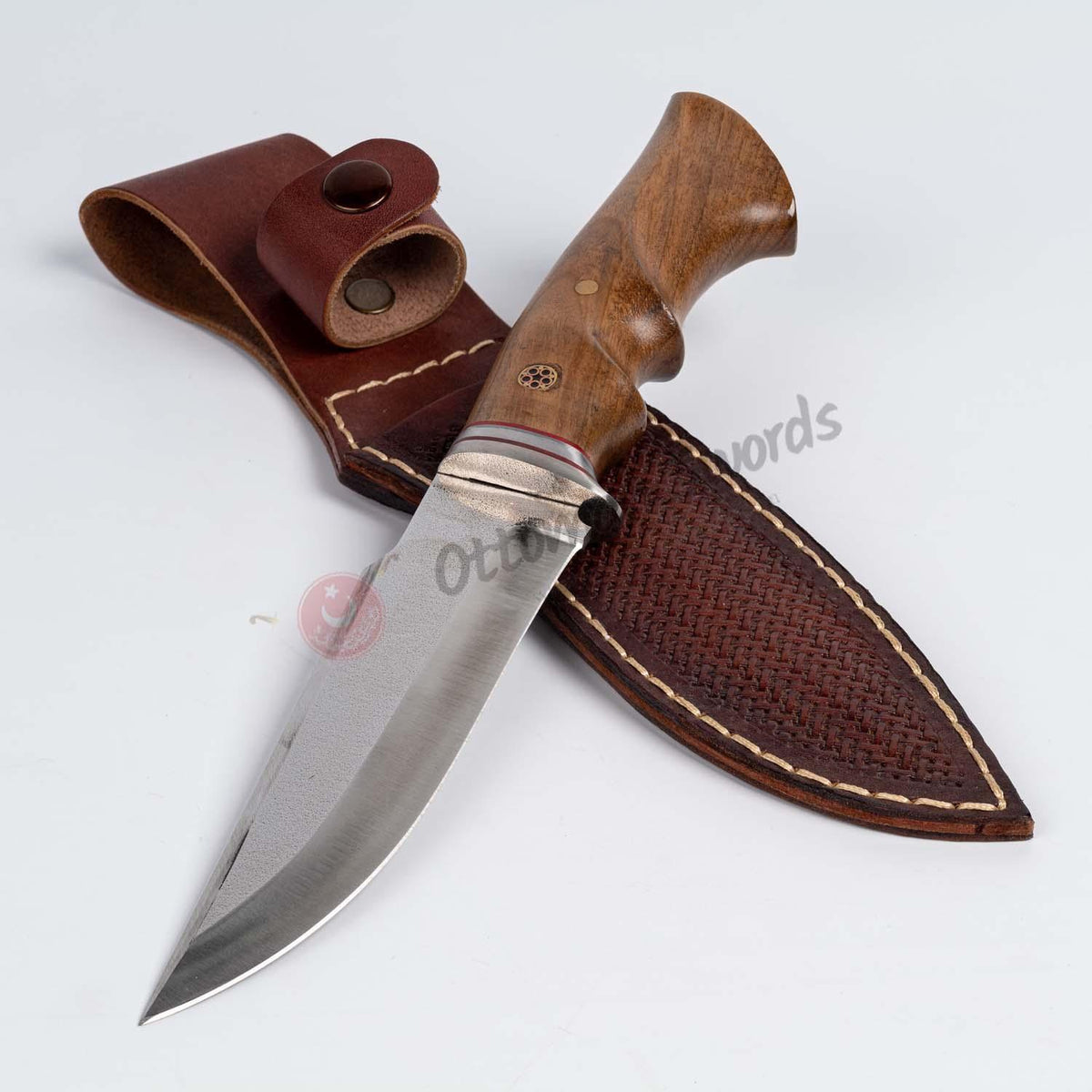 Bushcraft knife, Fixed Blade With Wooden Handle, Camping Gear 11 (5)
