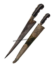 Conical Dagger with Coral Stone Details