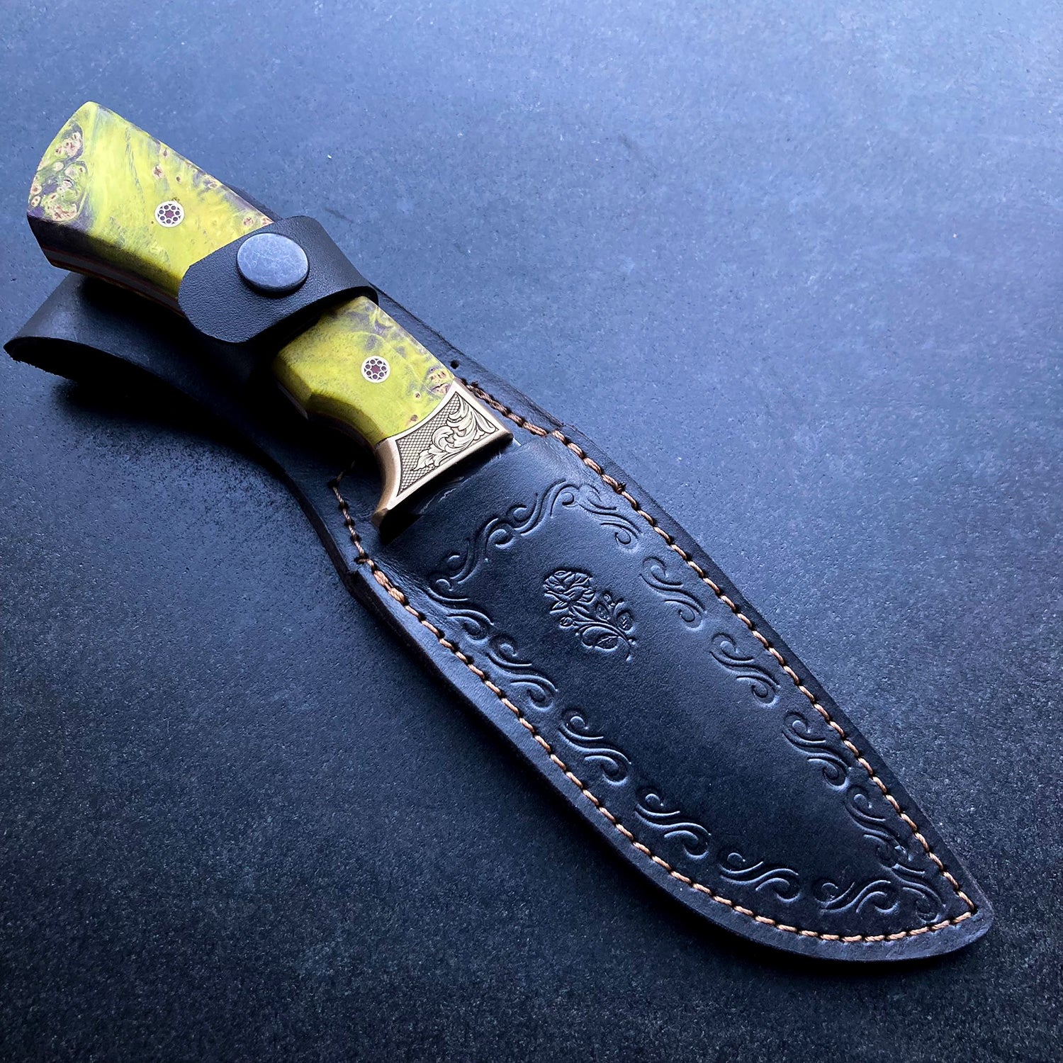 Damascus Hunting Knife For Sale