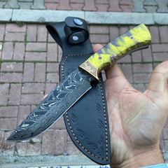 Damascus Hunting Knife For Sale