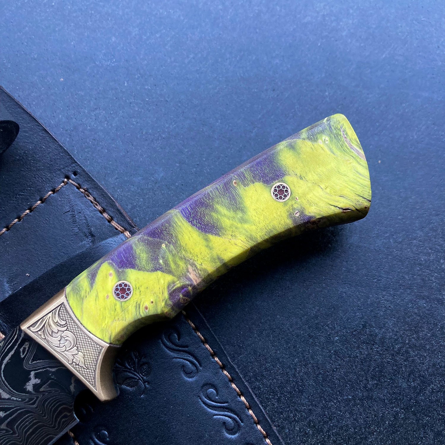 Damascus Hunting Knife For Sale