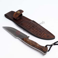 D2 Steel Full Tang Fixed Blade Survival Knife Walnut Handle (2)