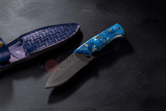 D2 Steel Survival BushCraft Knife Blue Epoxy Handle 10 İnches For Sale (1)