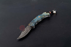 Damascus Folding Knife For Sale (2)