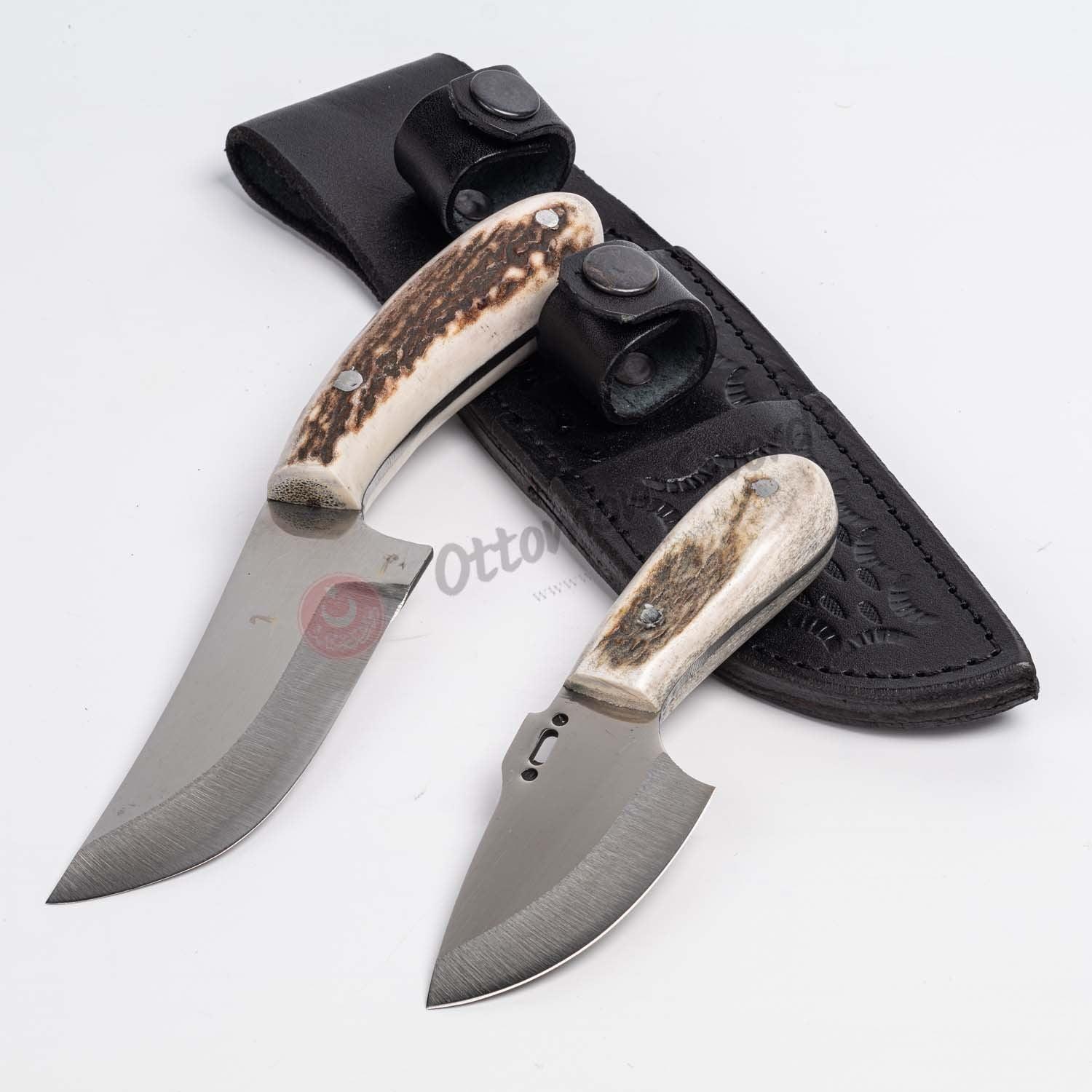 Deer Antler Handle Skinning Hunter Knife Set Gift For Hunter (5)