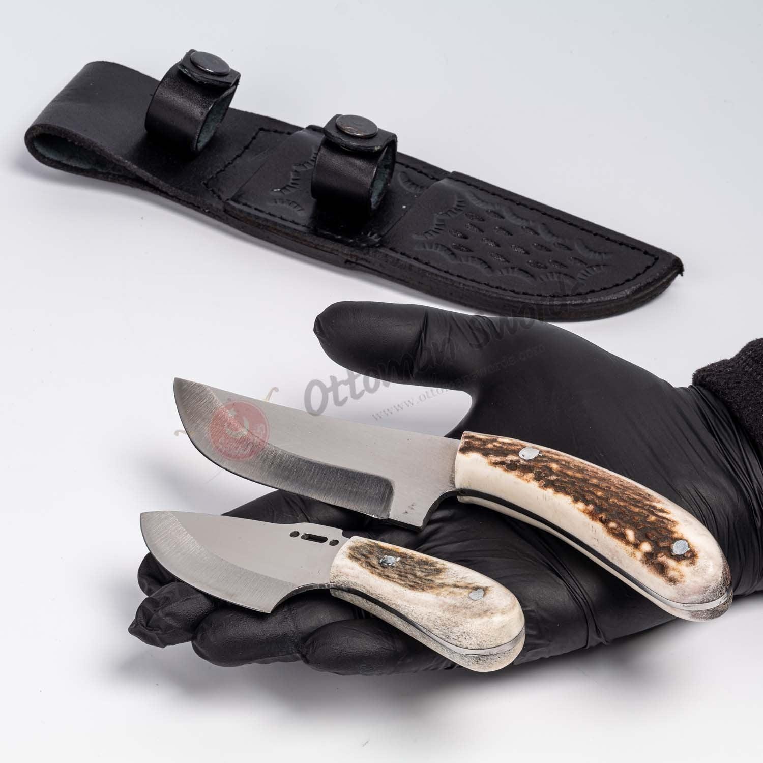 Deer Antler Handle Skinning Hunter Knife Set Gift For Hunter (6)