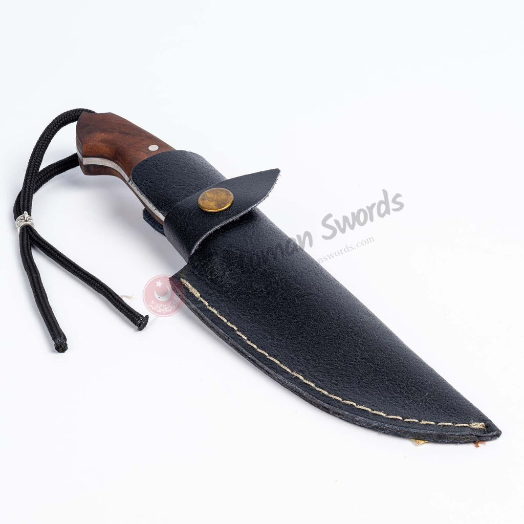 Drop Point Bushcraft Knife Walnut Handle 8.6 (2)