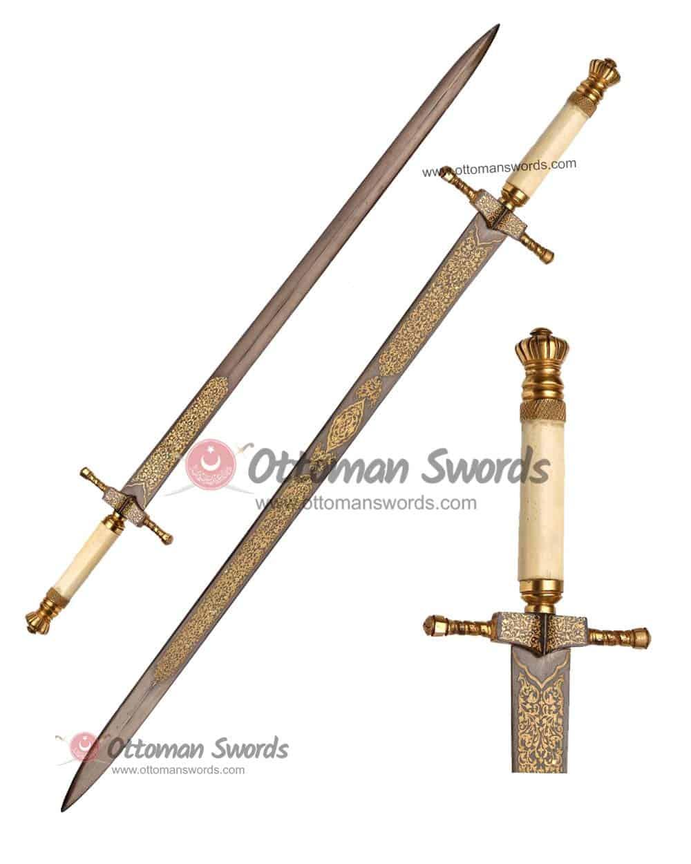 European Type Sword Engraved With Gold (1)
