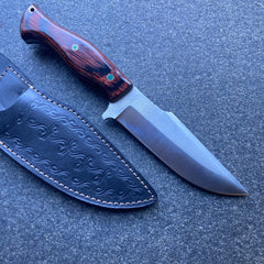 Handmade Hunting Bush Knife Paduk Handle 10 Inches